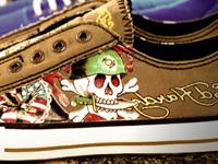 Ed Hardy branded sneakers